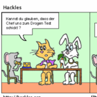 Ein Drogen Test??? Das Büro ist am Tratschen