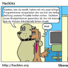 Hackles findet eine große Überraschung an seinem Arbeitsplatz