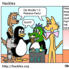 Eine Mozilla 1.0 Release-Party im Büro