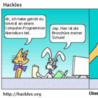 Hazel meldet sin in einer Computer Schule an