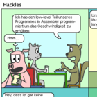 Preston hört während des Mittagessen mit