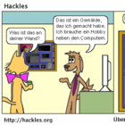 Hackles nimmt ein neues Hobby in Angriff: Malen