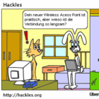 Katrina stellt einen Wireless Lan Acess Point auf