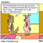 Hackles und Preston haben verschiedene Ansichten von DeveloPalooza