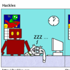 Hazel, aufwachen! Der rote Roboter kommt