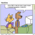 Katarina bekommt ihren neuen Computer. Whee!