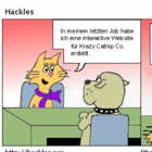 Einstellung von Katrina Vittles, einer katzenartigen Webentwicklerin