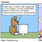 Hackles träumt von Ruhm und Herrlichkeit